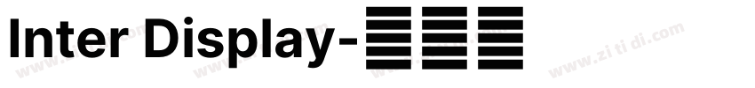 Inter Display字体转换